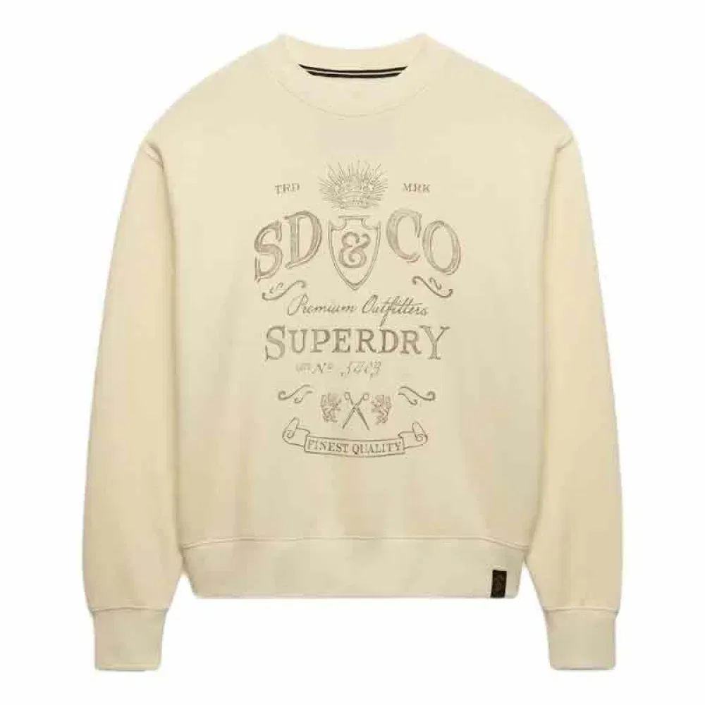 Женский свитшот с винтажным принтом Vintage Workwear Crew Superdry, Beige