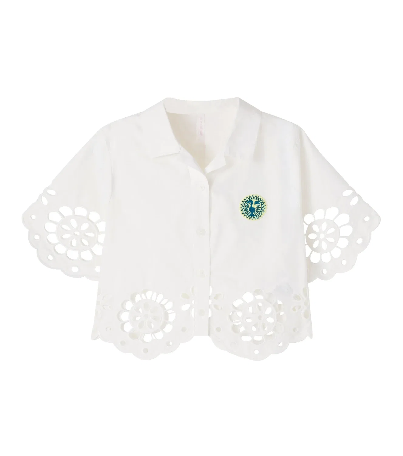 Блузка с вышивкой Awaken Zimmermann Kids, белый