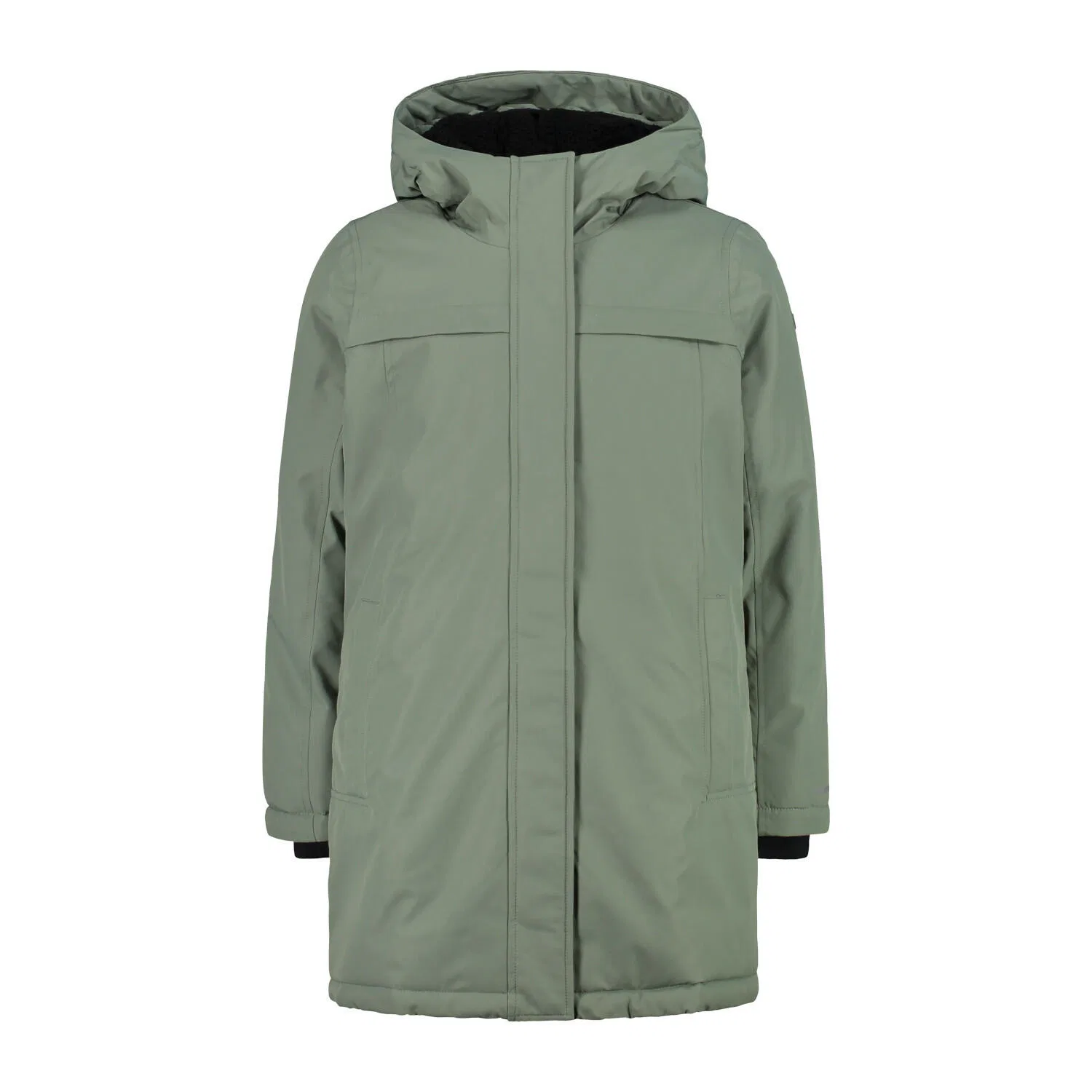 Детская куртка-парка для девочек с наполнителем Feel Warm Flat KID G PARKA FIX HOOD Cmp, Olivgrun Blau