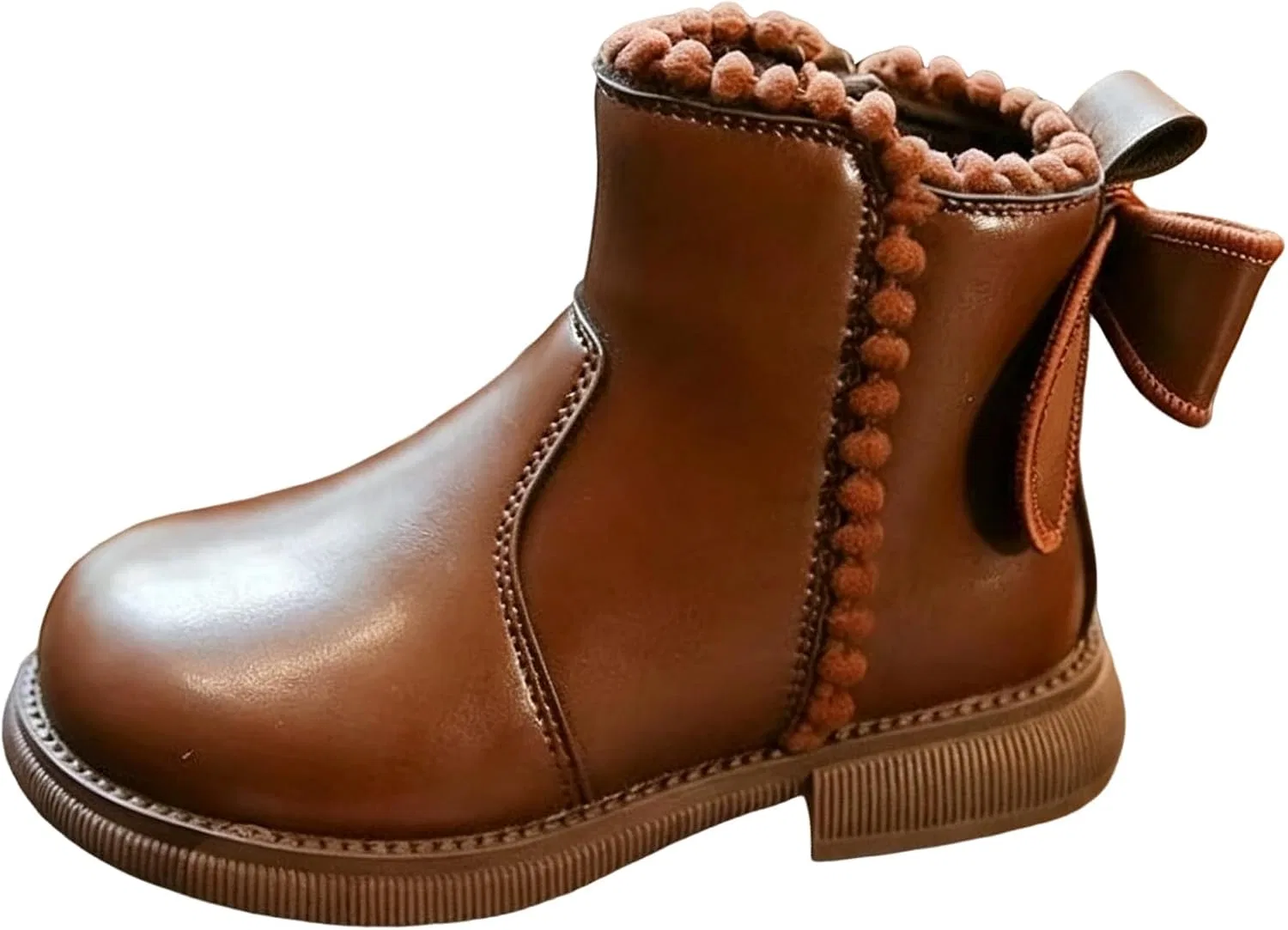 Детские ботинки для девочек с бантом IWIHMIV, Brown