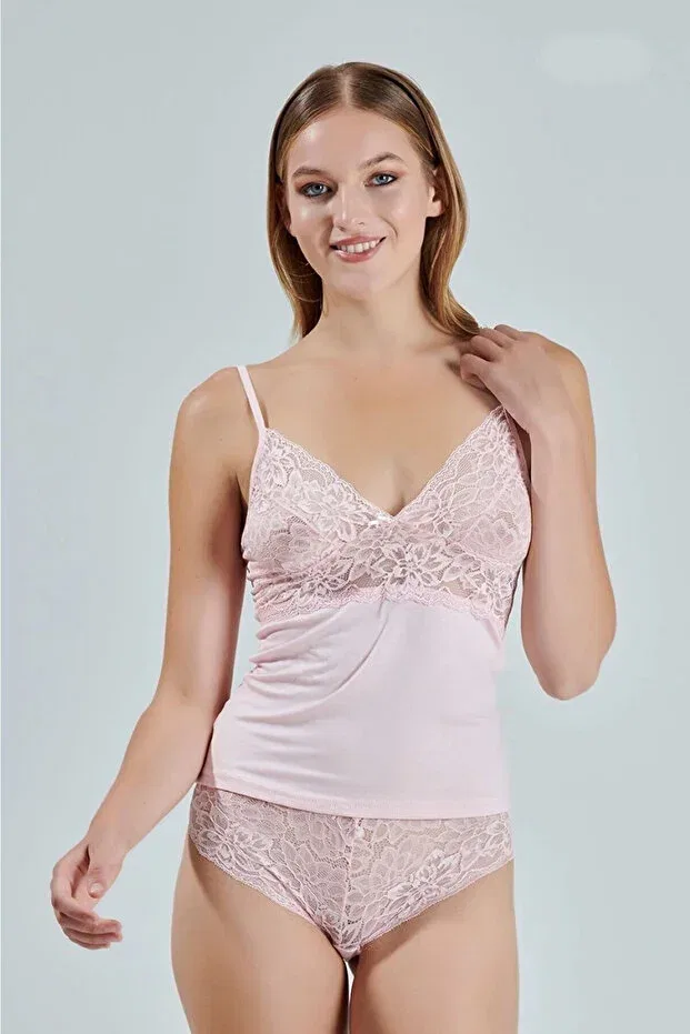 Детский комплект для девочек с вышивкой Alissa 603 athlete set Ang Butik, Powder