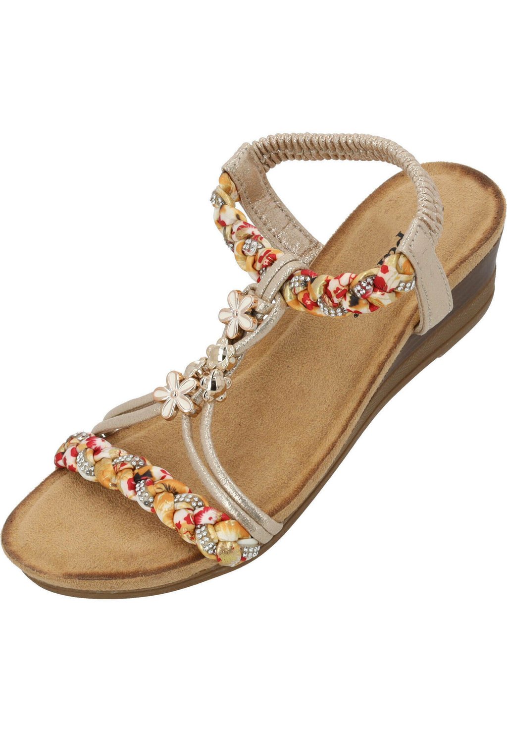 Сандалии с манжетой на щиколотке ISOTORA - Wedge sandals Palado, золотой — фото 2