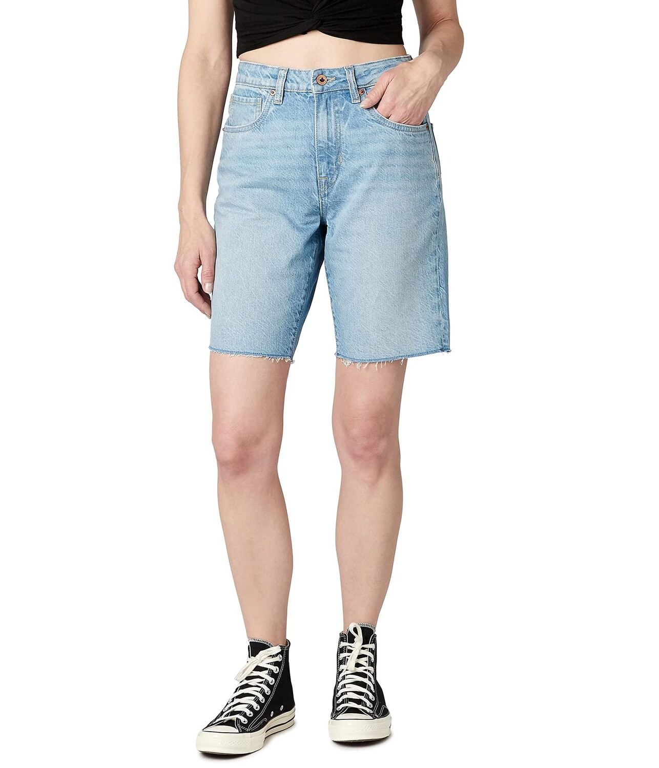 

Шорты Buffalo David Bitton, Maggie Mom Shorts in Mid Blue Sanded