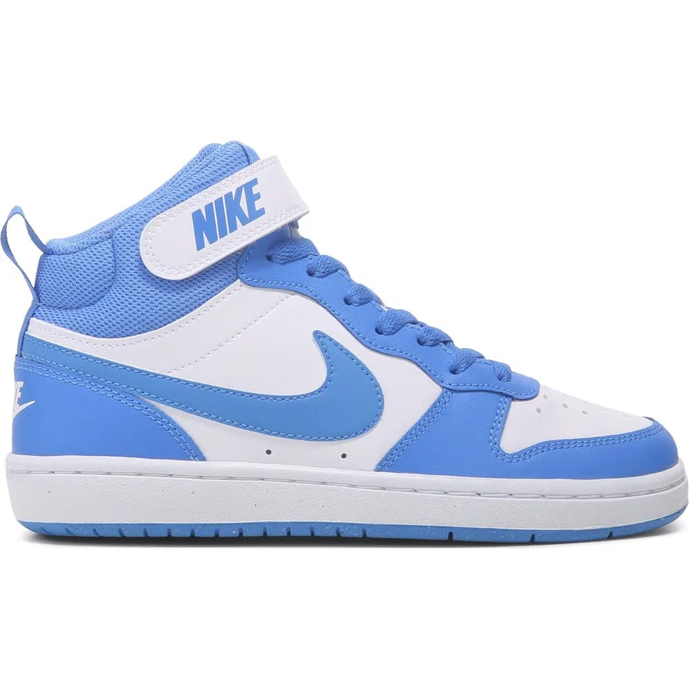 Детские кроссовки Kids' Court Borough средней высоты Nike, White/Blue — фото 2