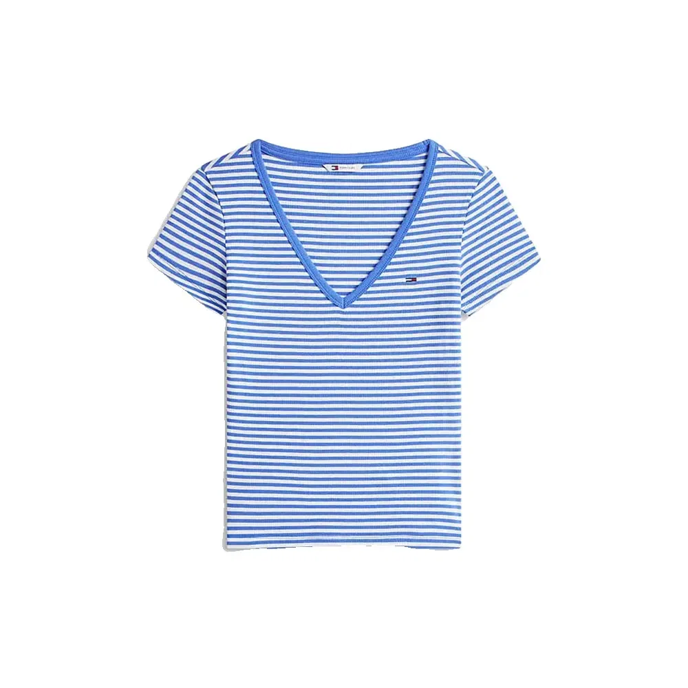 Футболка с коротким рукавом и v-образным вырезом Tommy Hilfiger, синий — фото 3