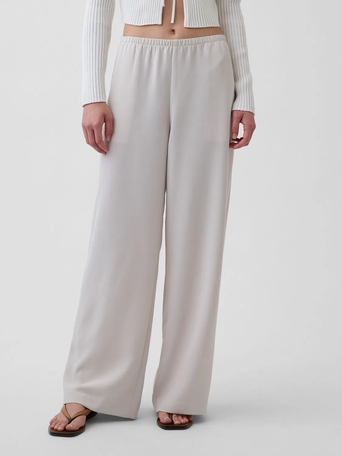 Брюки широкие Easy Wide-Leg Gap, серые