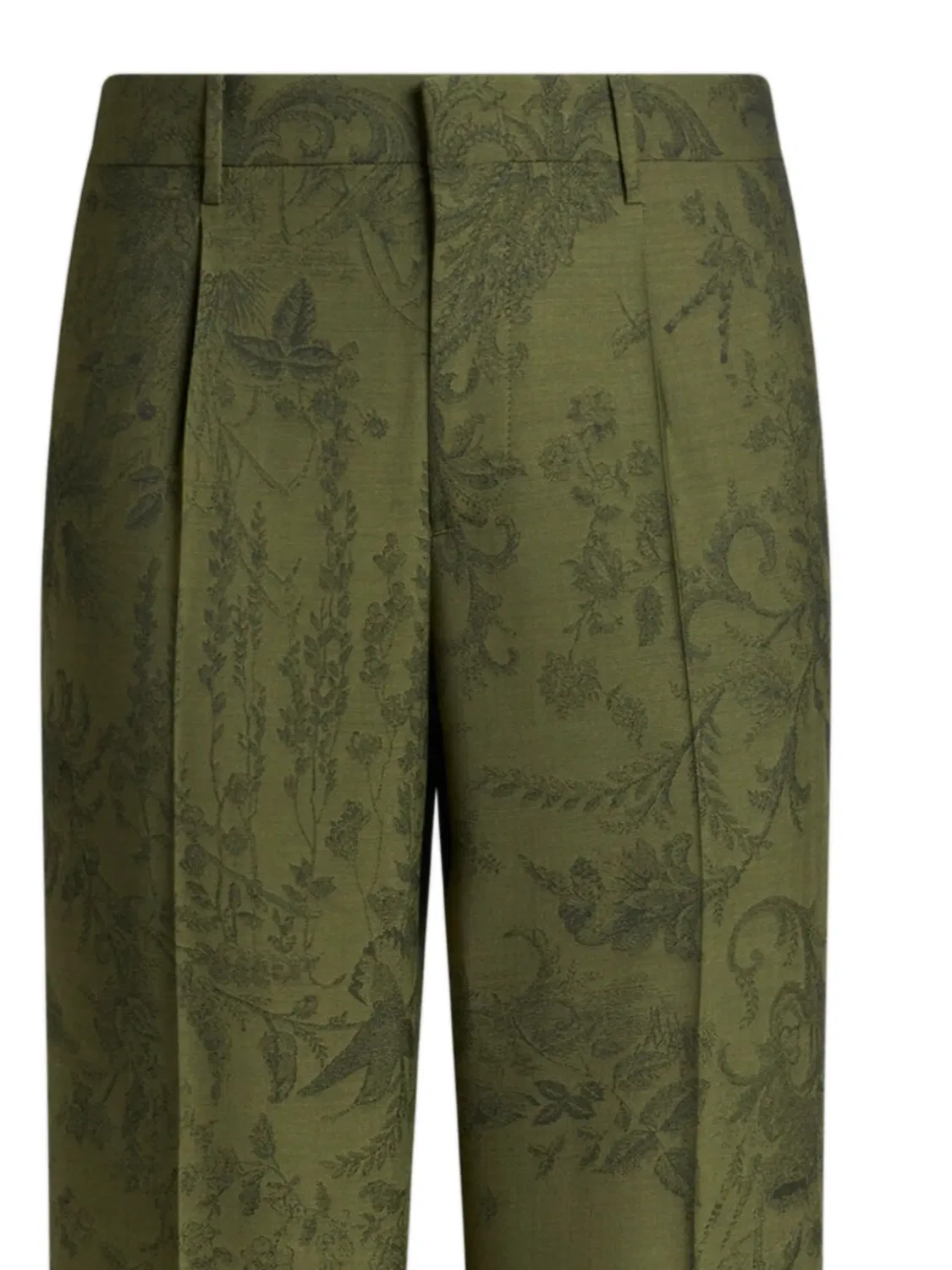 Жаккардовые брюки с узором ETRO, зеленый — фото 2