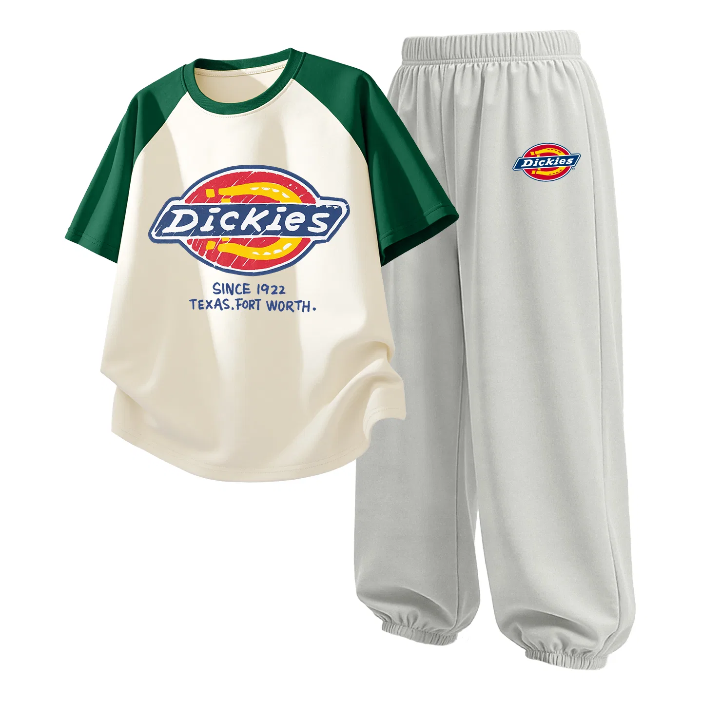 Детский спортивный комплект из 2 предметов S Logo Green White+S Logo K Glacier Gray Dickies