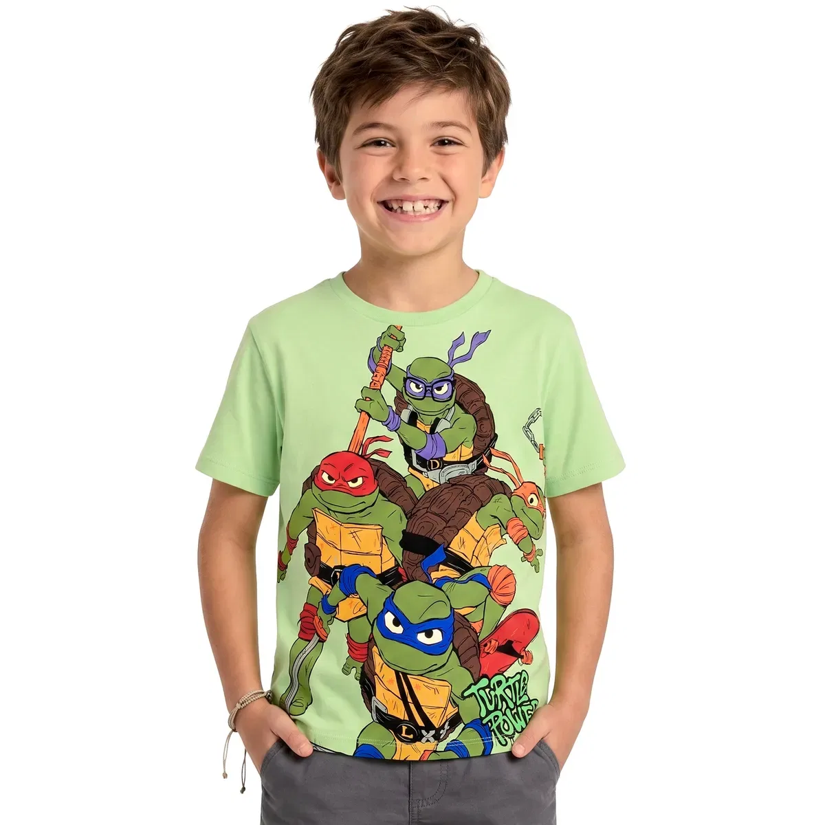 Футболка с принтом Teenage Mutant Ninja Turtles, Green — фото 2