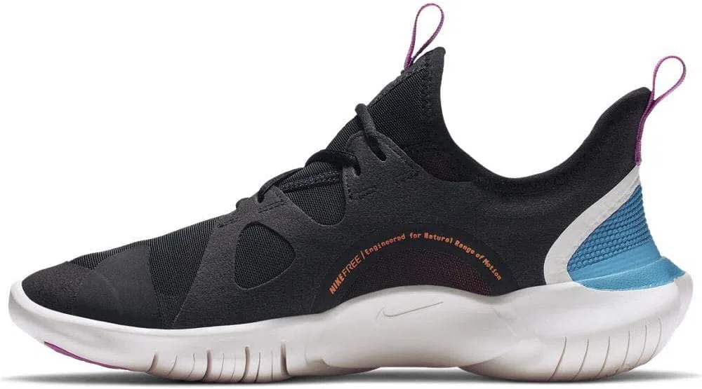 Детские кроссовки для мальчиков Free Rn 5.0 Nike, Black/Laser Orange/Blue Hero