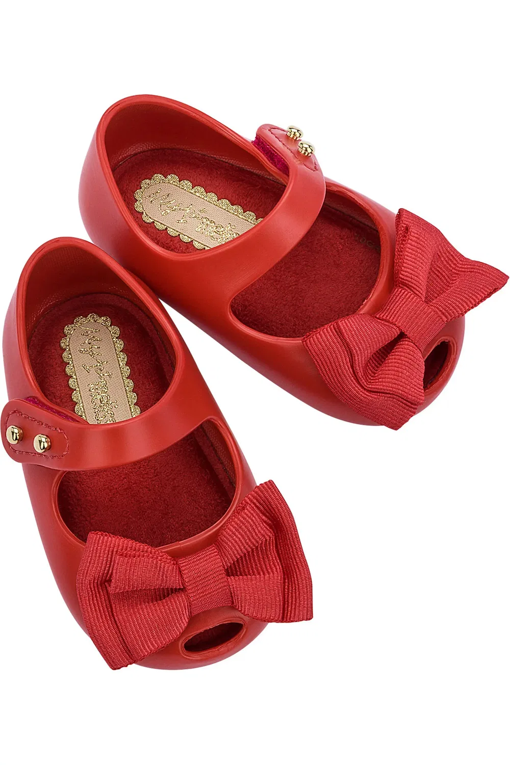 Детские туфли Мэри Джейн с бантом ароматизированные Mini Melissa, красный — фото 3