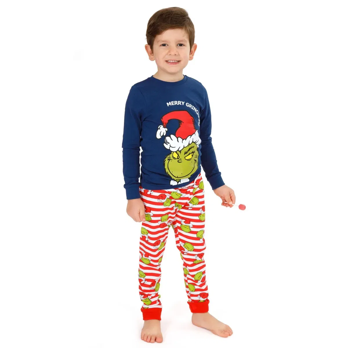 Детский пижамный комплект с длинным рукавом и длинными штанинами The Grinch, Blue
