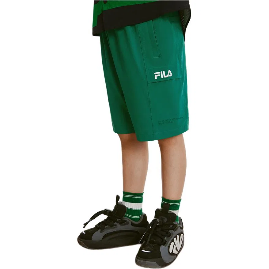 Детские шорты для мальчиков Mystic Dial Green FILA KIDS — фото 3