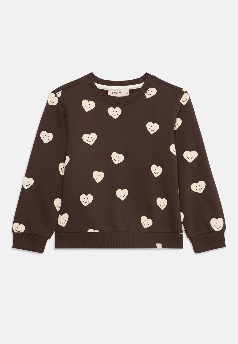 Kmgelva o neck - толстовка Only Mini, Coffee Bean/Tofu — фото 3