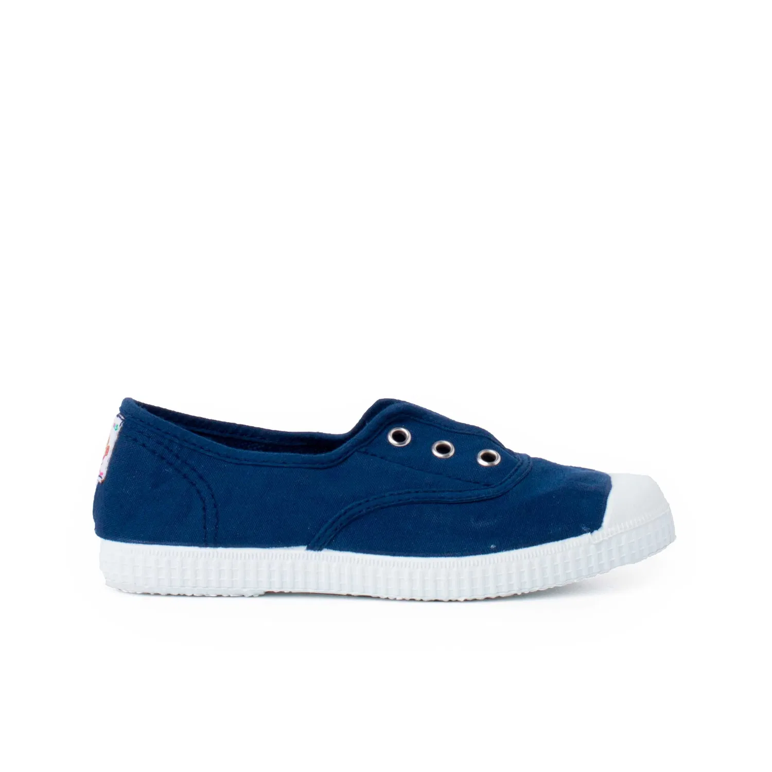 Детские кеды из парусины с резиновым носком без шнурков Pisamonas, Blue Navy