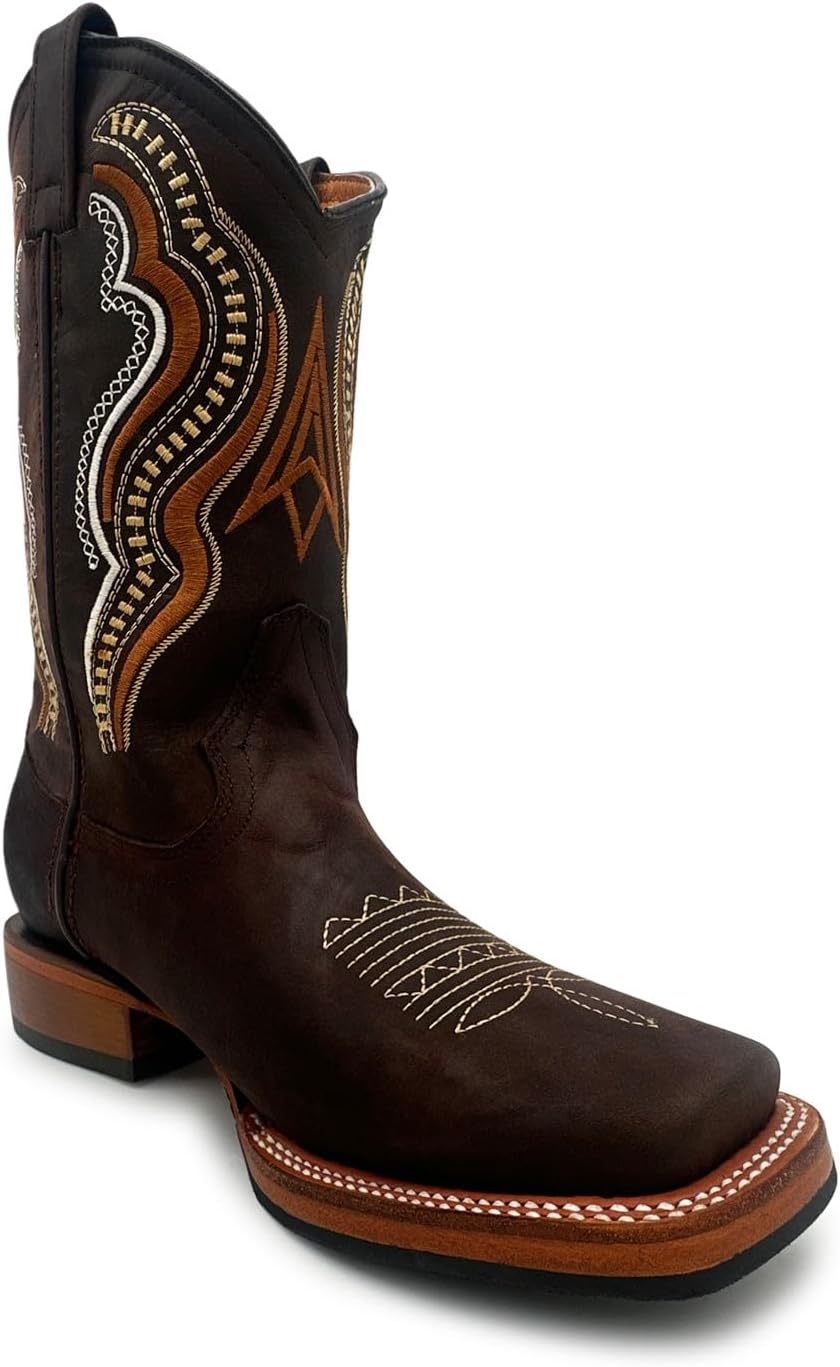 

Мужские кожаные ковбойские сапоги Western с квадратным носком The Western Shops, Crazy Café