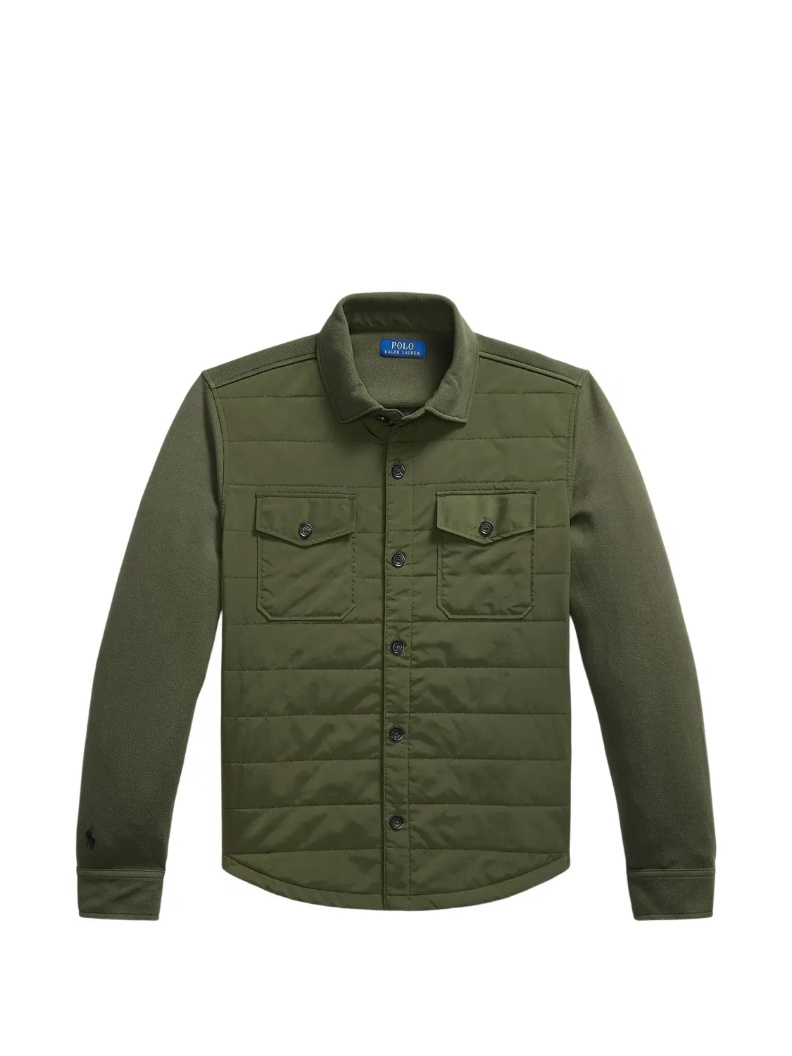 Рубашка со стегаными вставками Polo Ralph Lauren, зеленый