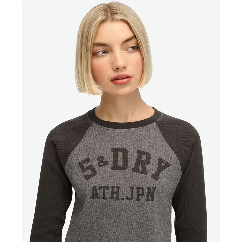 Футболка с длинным рукавом Athletic Rib Slim Superdry, серый — фото 4