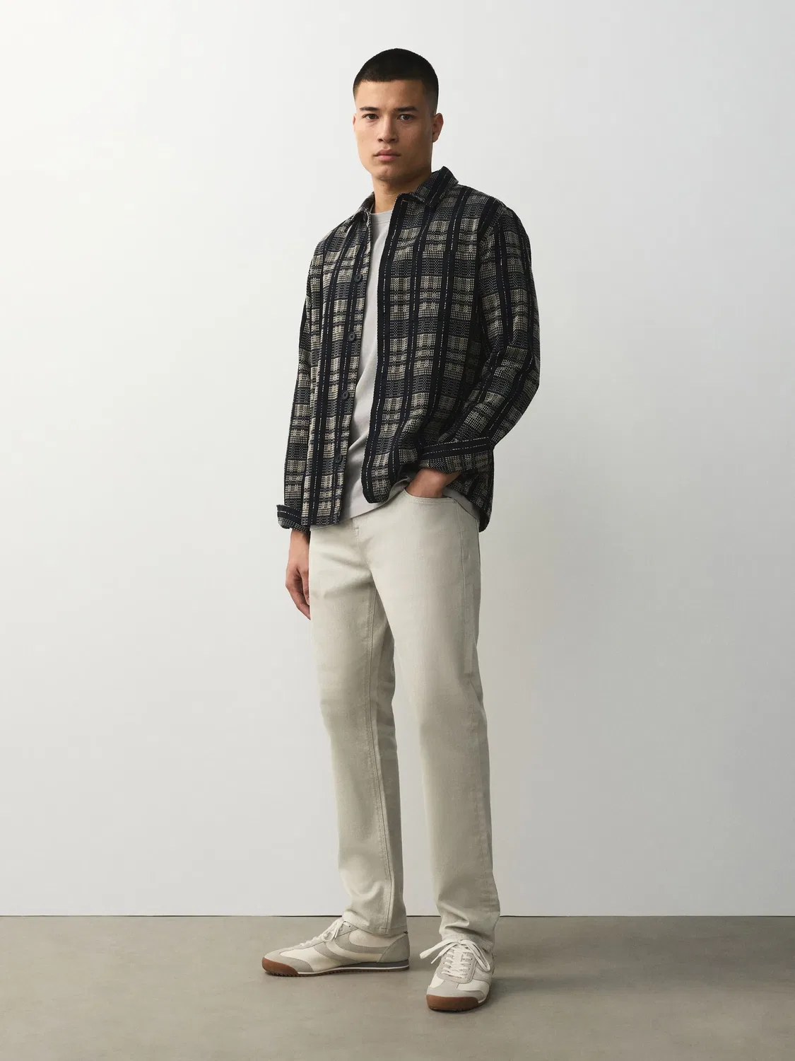 Джинсы классические Slim Fit Next, Chalk White