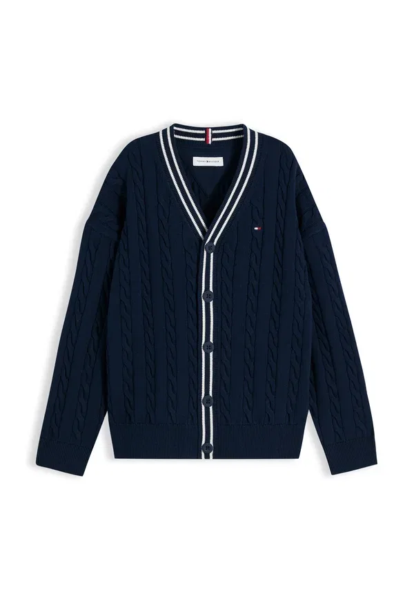 Кардиган вязаный Cable Knit Tommy Hilfiger Dark Night темно-синий — фото 3