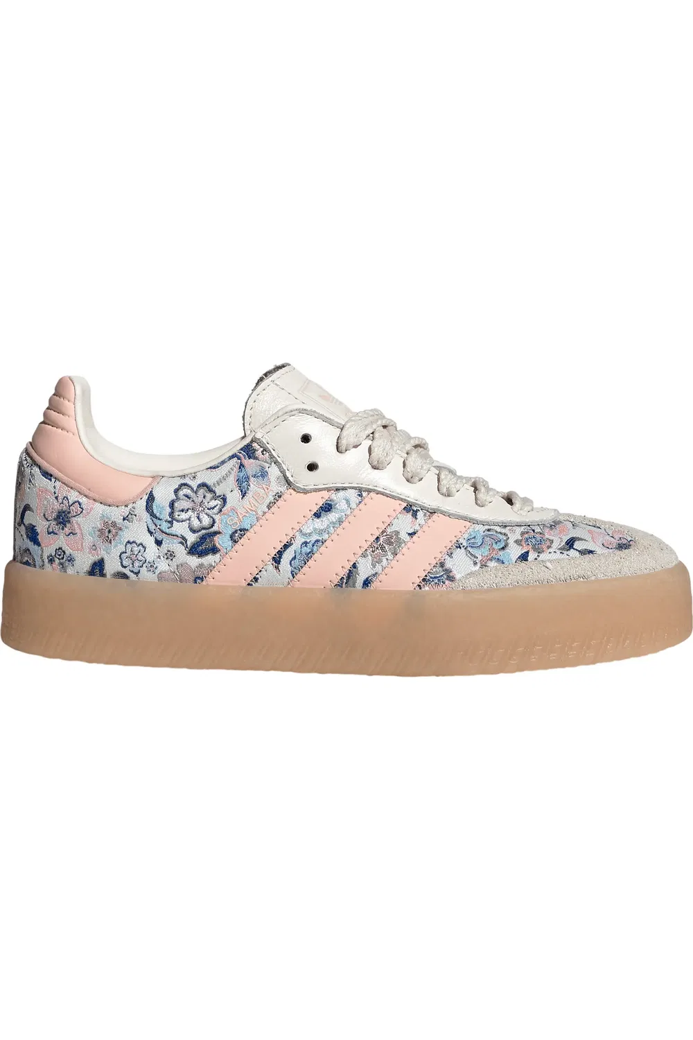 Кроссовки детские на платформе Samba adidas, Off White/Blush Pink/Gum 3 — фото 3