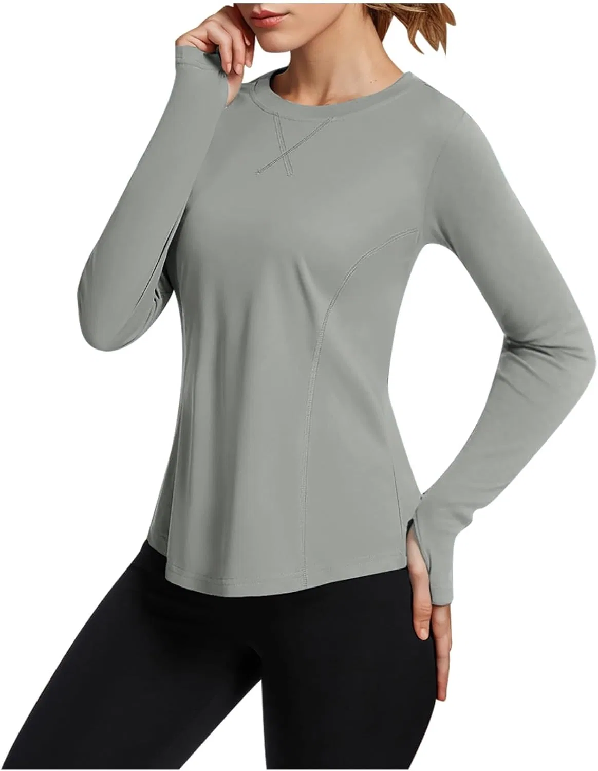 Женская солнцезащитная рубашка UPF 50+ с длинным рукавом, Gray