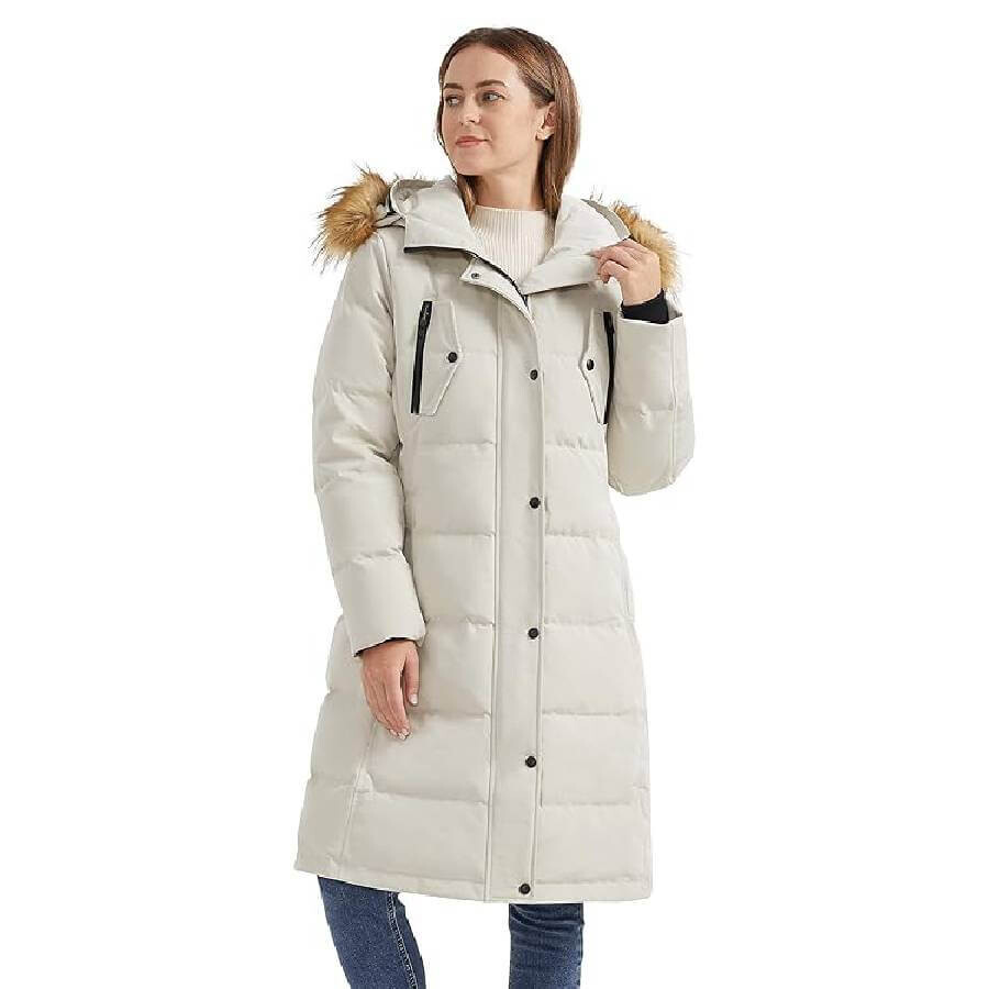 

Пальто-пуховик Orolay Women's Down Winter Long, светло-серый