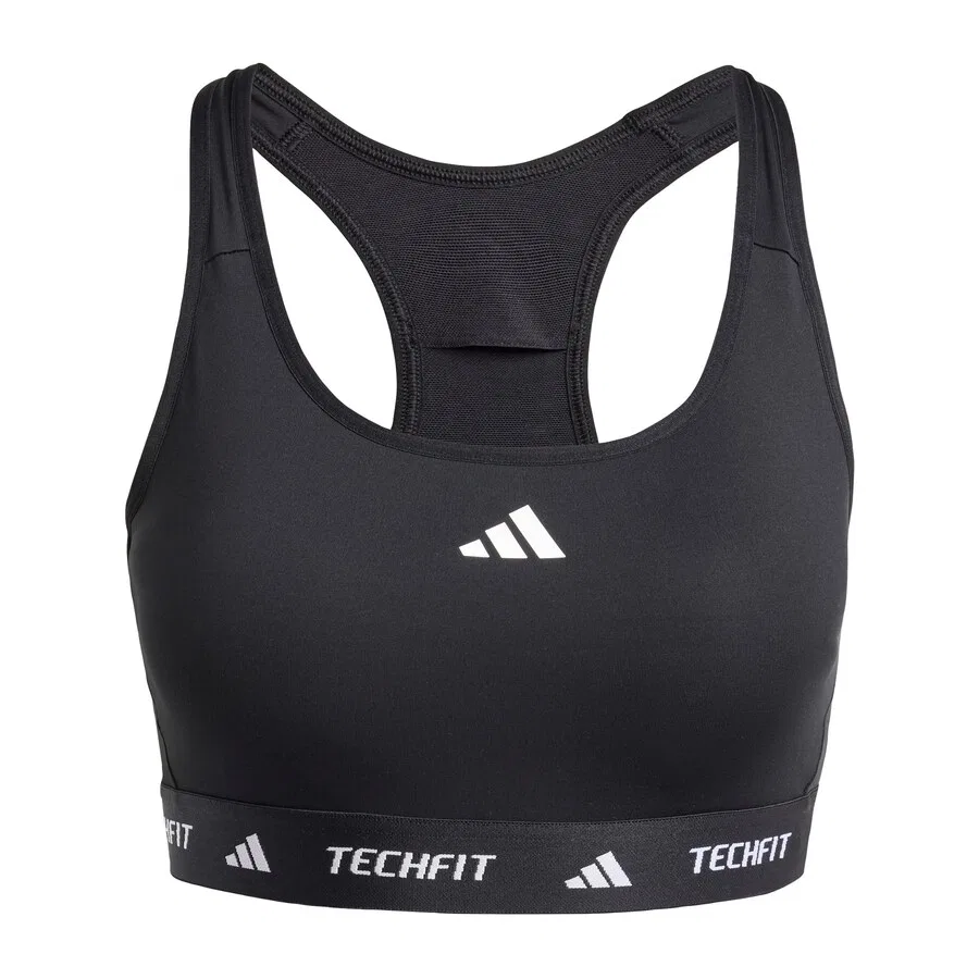 Спортивный бюстгальтер-бралетт ADIDAS PERFORMANCE 'TECHFIT' черного цвета