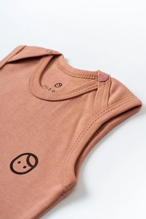 Детское боди для новорожденных с принтом Little Gusto, Pink — фото 3