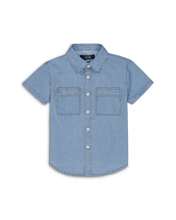 Детский комплект для мальчиков из джинсовой ткани Shirt & Shorts Set Joe's Jeans, Light Wash — фото 3