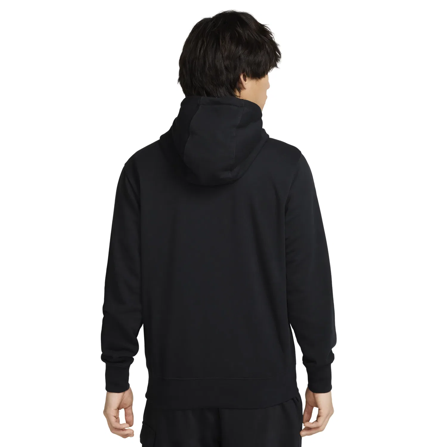 Мужское худи Club Embroided Logo Fleece Hoodie Asia Sizing 'Black' Nike, черный — фото 3
