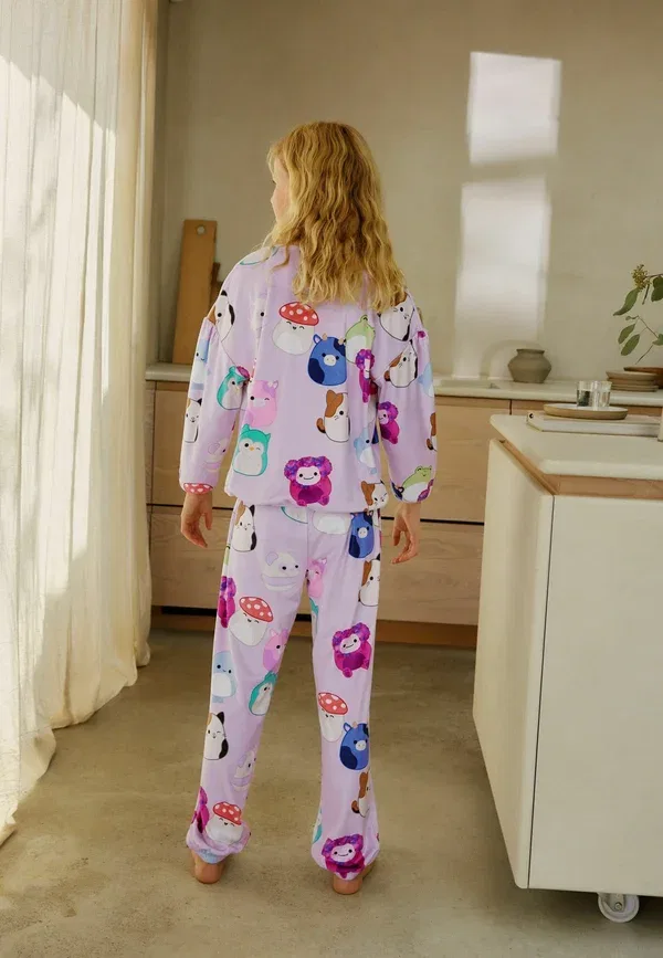 Комплект пижамы из полиэстера с эластаном Regular fit set Next, Lilac Purple, фиолетовый — фото 3
