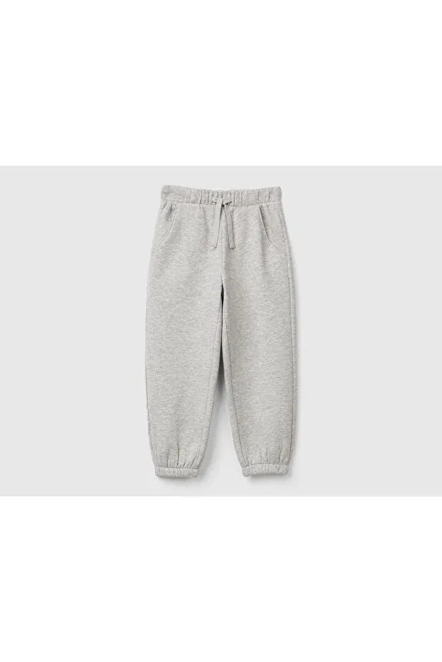 Детские спортивные штаны для девочек с принтом United Colors Of Benetton, Gray Melange