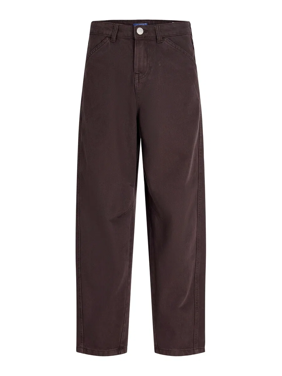 Детские брюки-бочонки Jack & Jones Junior Barrel Pants 'JPStevan' шоколадного цвета