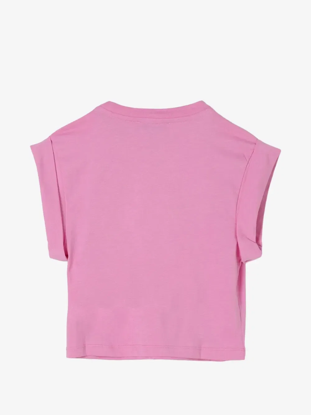 Футболка с подвернутыми рукавами MSGM Kids, розовый — фото 2