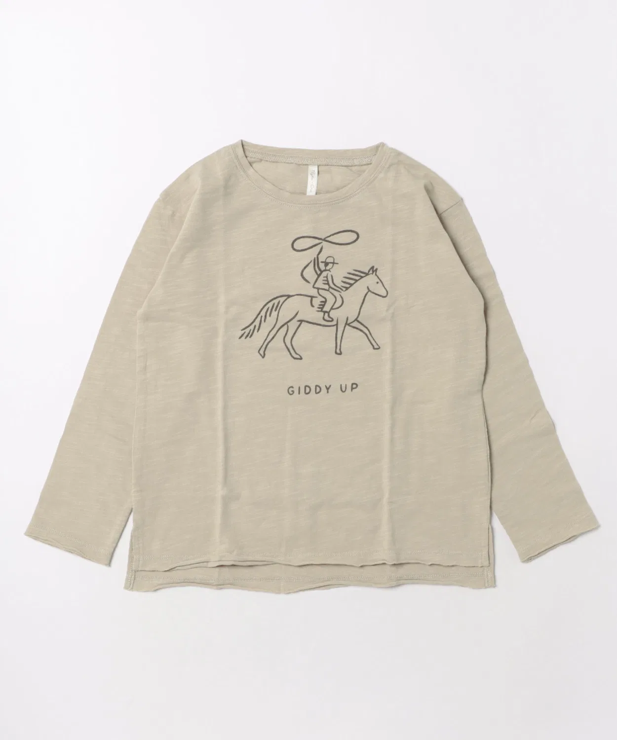 Детская футболка с длинным рукавомRylee + Cru Giddy Up, Brown