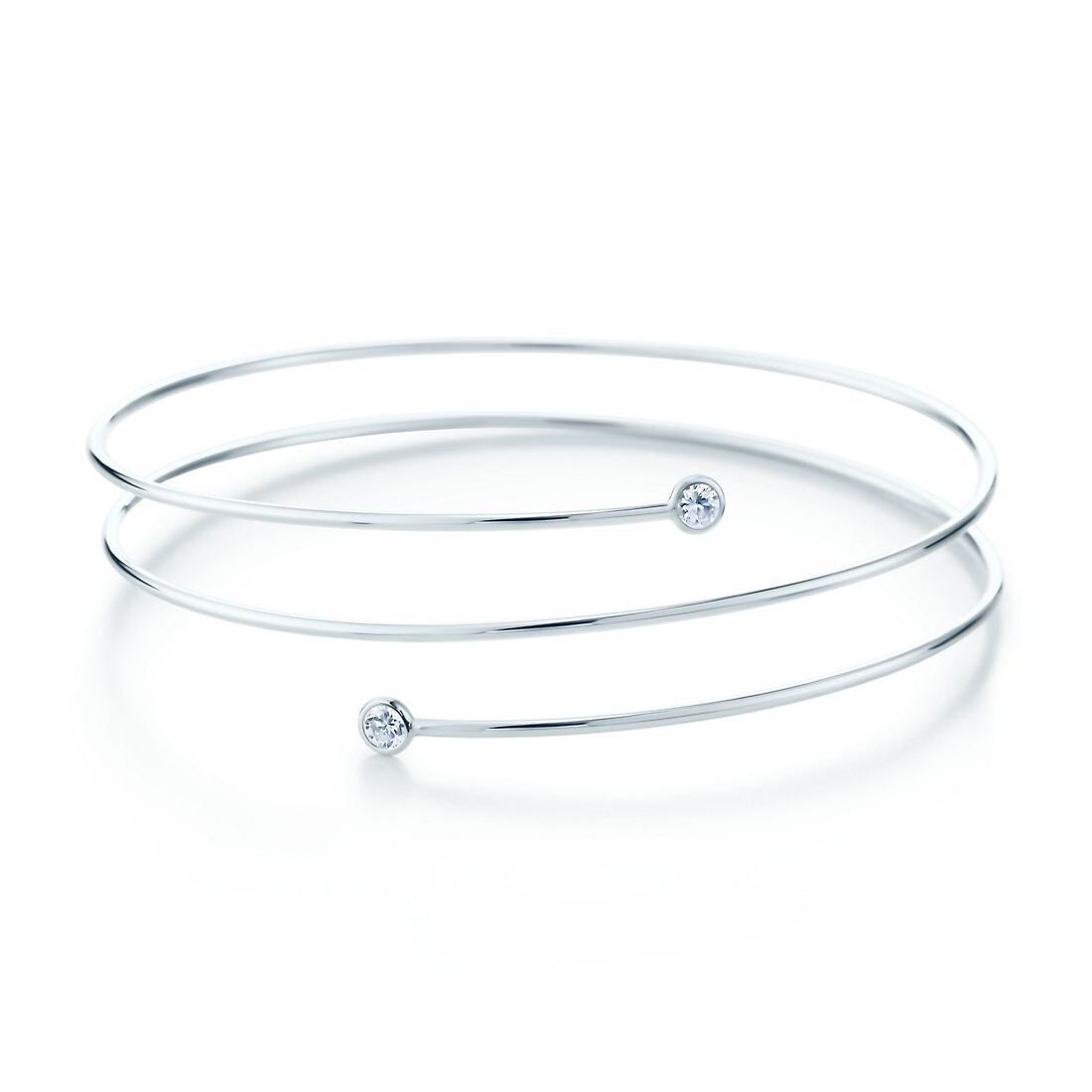 

Браслет Tiffany & Co. Elsa Peretti Diamond Hoop, серебро