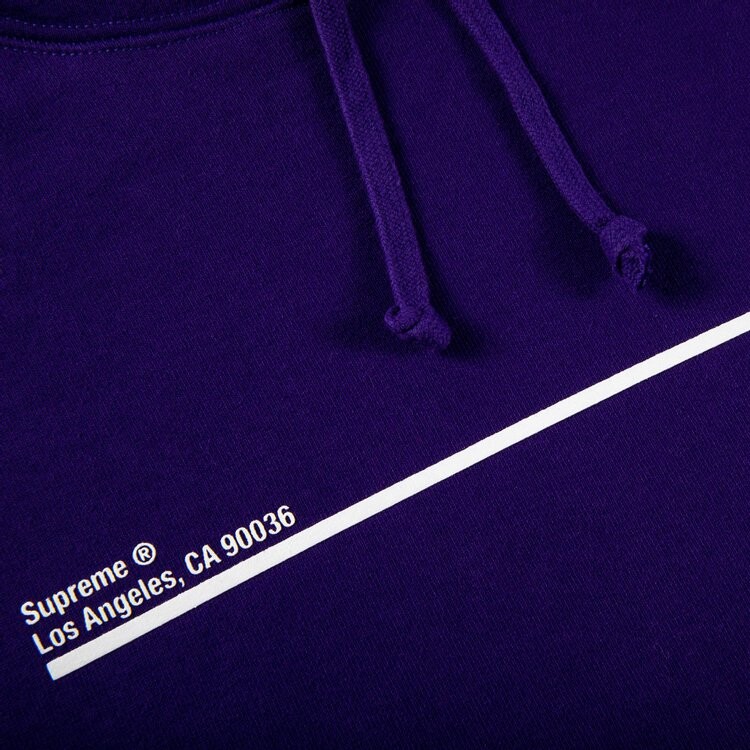 Толстовка Supreme Shop Hooded Sweatshirt - Los Angeles 'Purple', фиолетовый — фото 3
