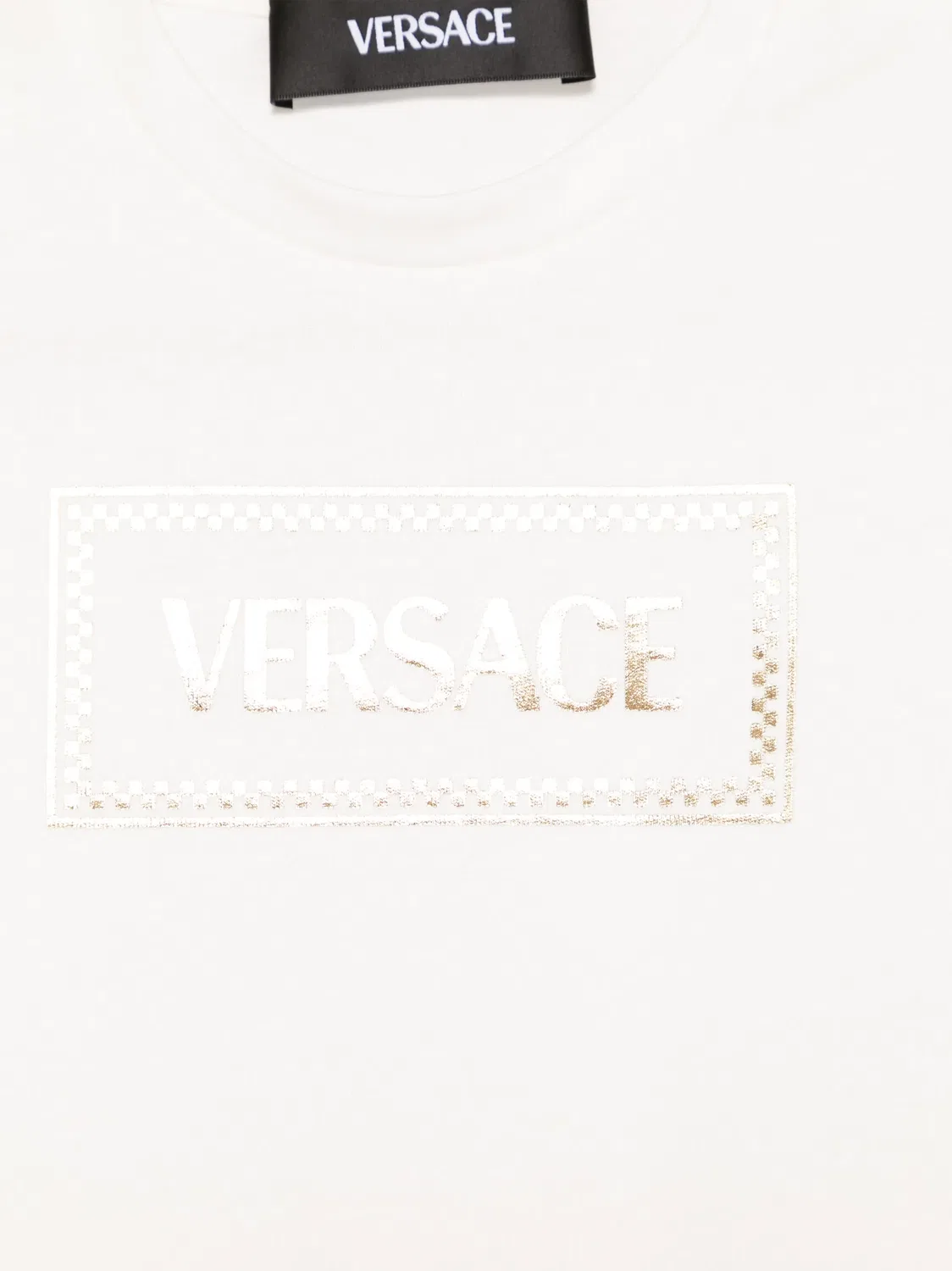 Футболка с принтом логотипа из 90-х Versace Home, белый — фото 2