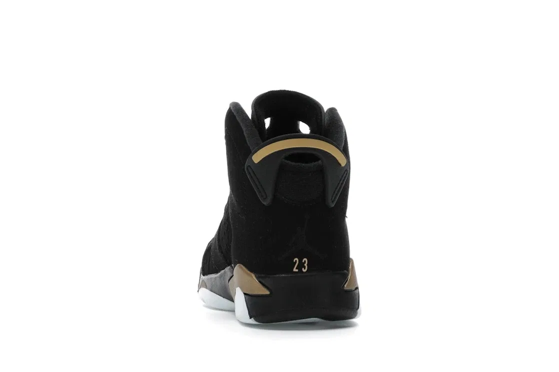 Детские кроссовки Lifestyle с длинным язычком Jordan 6 Retro Jordan, Black/Metallic Gold/Black — фото 4