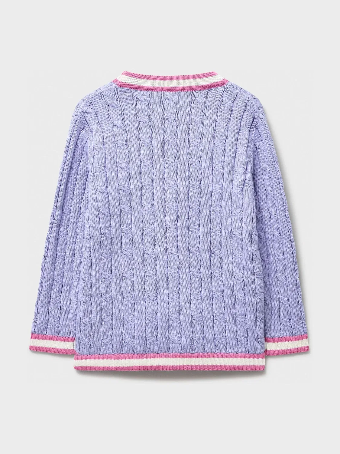 Кардиган вязаный, модель Cable Cricket Crew Clothing, фиолетовый — фото 2
