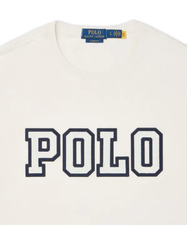 Футболка с логотипом, классический крой, Polo Ralph Lauren, белый — фото 3
