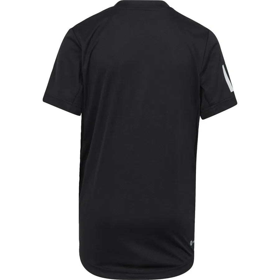 Детская футболка с длинным рукавом Club Tennis 3-Stripes Tee adidas, Черный — фото 2