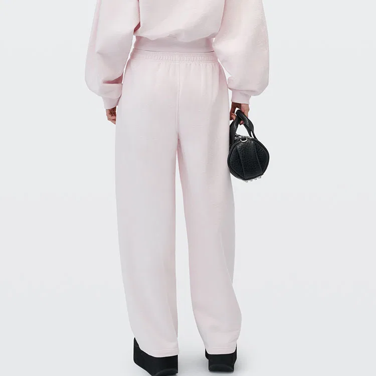 Женские широкие трикотажные спортивные штаны Alexander Wang, Washed Light Pink — фото 4