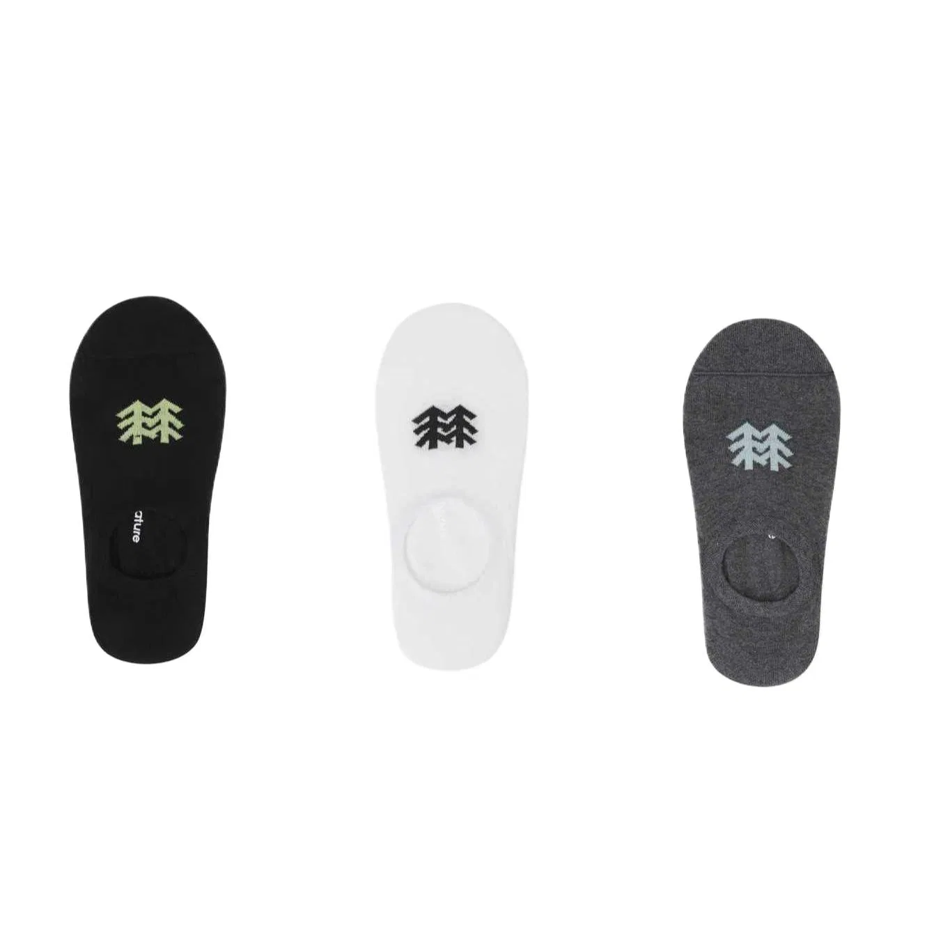 Детские носки-невидимки 3 пары Black/White/Gray KOLON SPORT