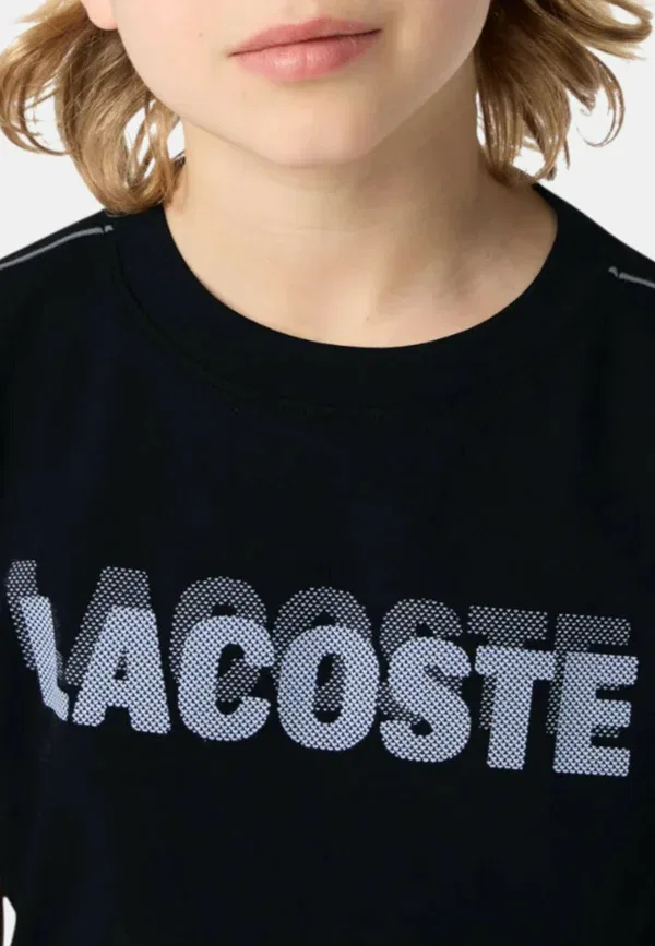 Детская футболка - футболка с принтом Lacoste, черный — фото 3