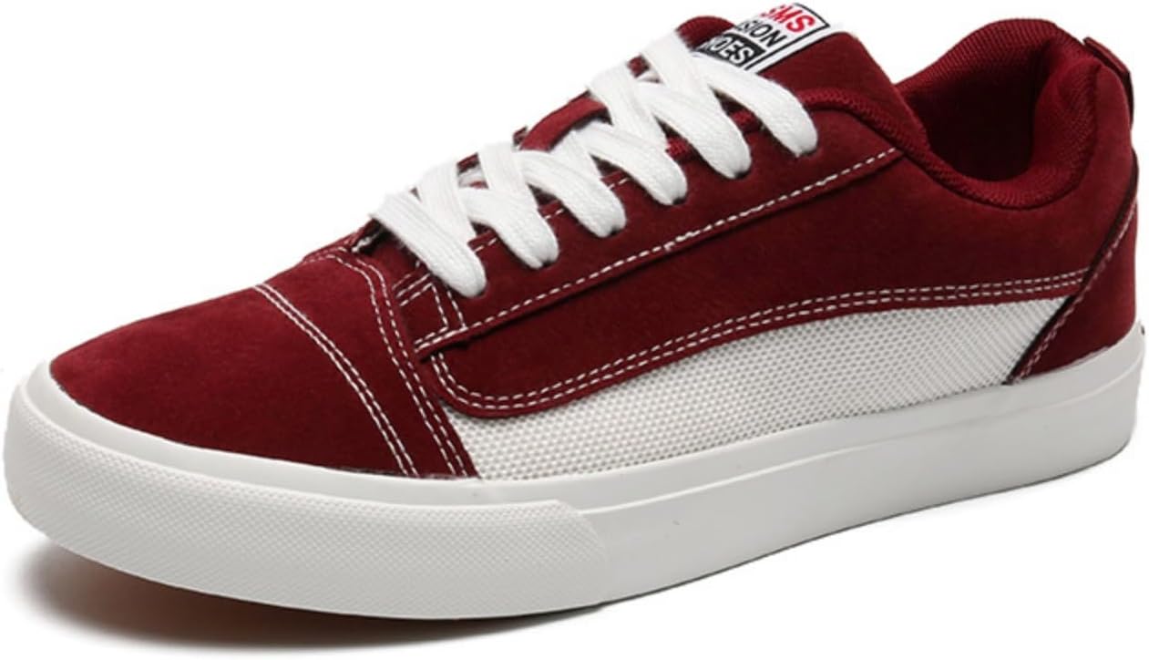 

Мужские кроссовки двух цветов, уникальная повседневная обувь - идеально для уличной моды, скейт-культуры и повседневного использования Foavt, бордовый