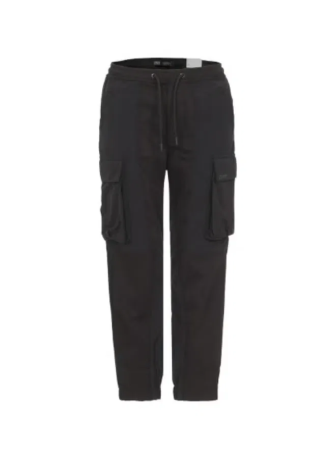 Брюки карго с завязками Zara, черный