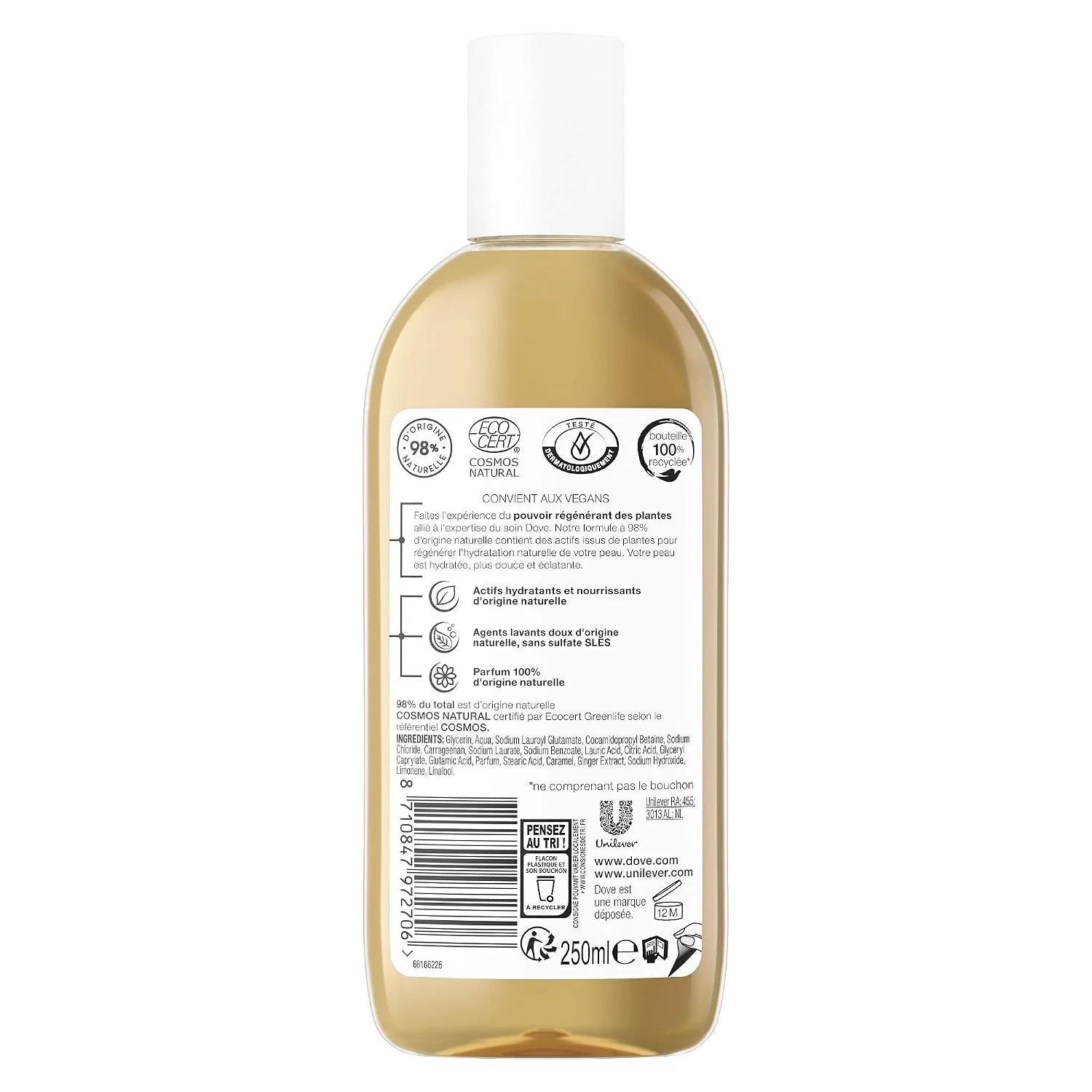 Масло для душа Ginger Nourishing Shower Oil, Dove, 250 мл — фото 2