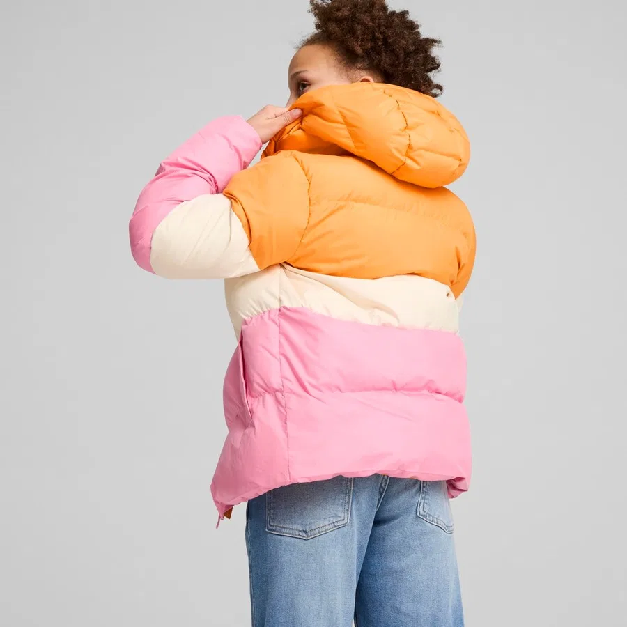 Куртка-пуховик с капюшоном Poly Hooded Puffer Jacket Puma, Коричневый — фото 3